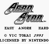 Aero Star (Japan) Title Screen